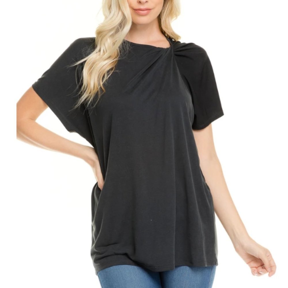 NEW Anthropologie Twist Neckline Top